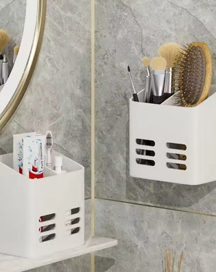 No-Drill Wall-Mounted Bathroom Makeup & Toiletry Organizer Shelf - Problems Solved