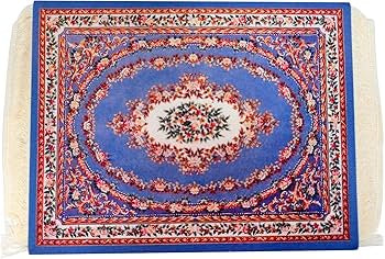 Problems Solved oriental carpet pattern mouse mat made of textile fabric, designed as a small, creative mini rug for desktop use.