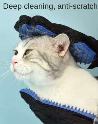Pet Grooming Glove, Gentle Hair Removal and Efficient Massage for Dogs, Cats