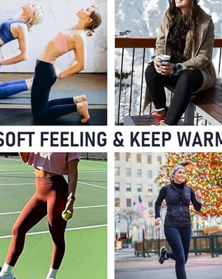 Problems Solved women's high waisted thermal leggings, winter thick warm leggings for women, cozy and comfortable winter wear.
