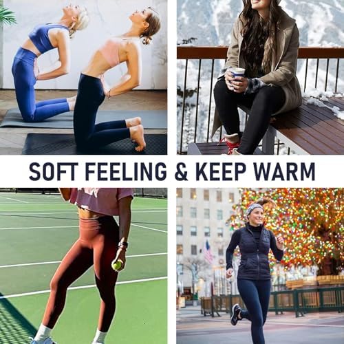 Problems Solved women's high waisted thermal leggings, winter thick warm leggings for women, cozy and comfortable winter wear.