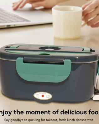 Portable Electric Lunch Box  Stainless Steel Heated Food Container - Problems Solved