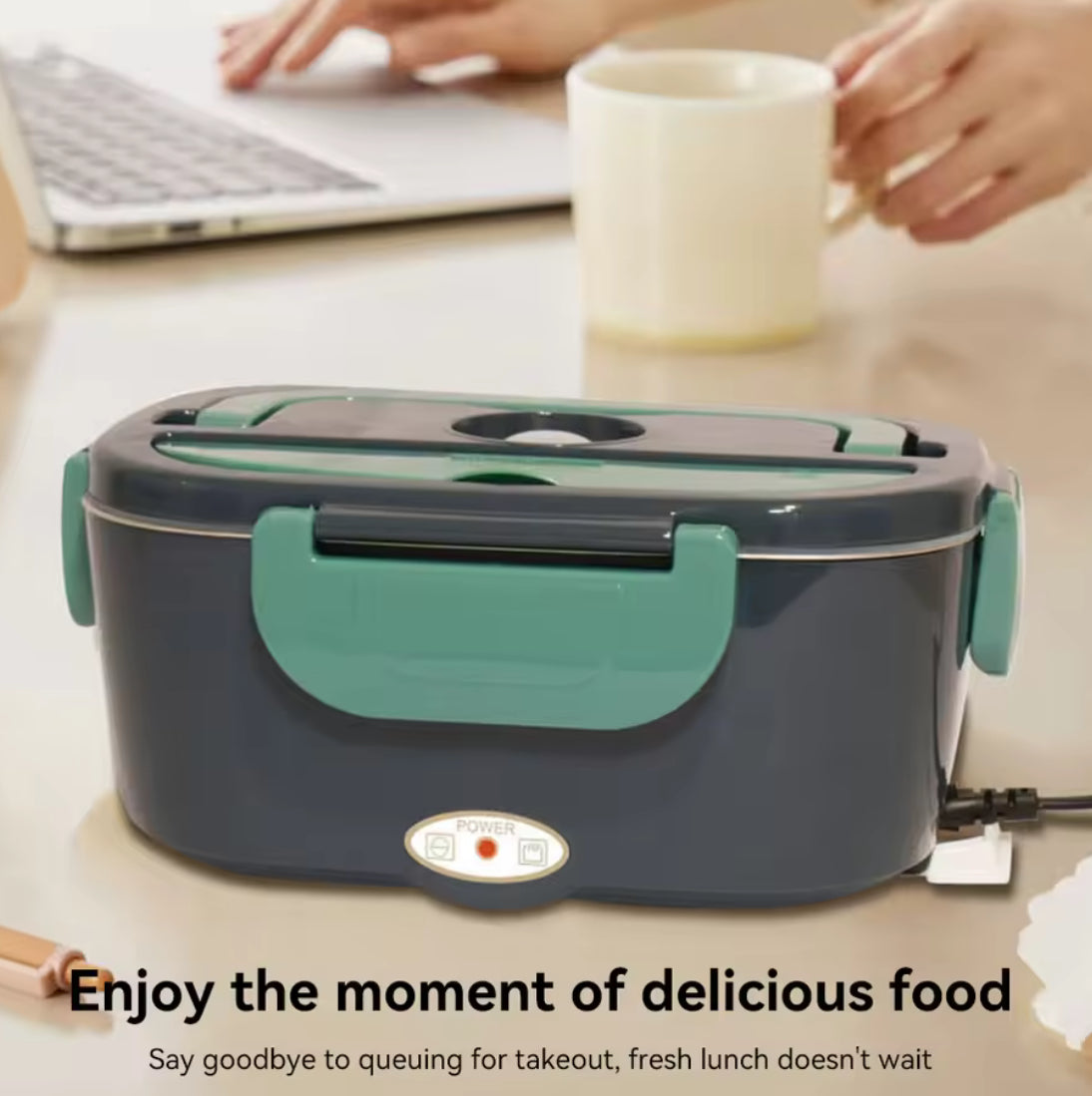 Portable Electric Lunch Box  Stainless Steel Heated Food Container - Problems Solved
