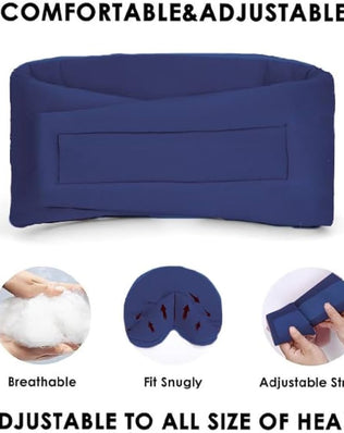 Problems Solved silk sleep mask with adjustable strap, 100% natural silk eye mask for women and men, soft and comfortable for restful sleep.