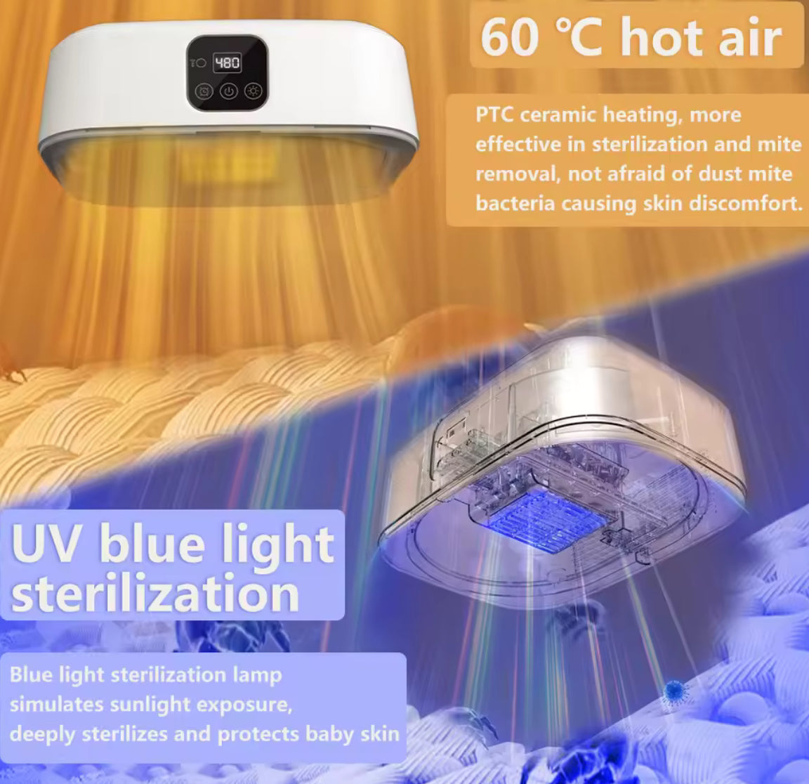 Portable Foldable Electric Clothes Dryer with UV Sterilization - Problems Solved