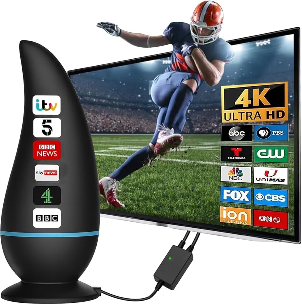 2026 Indoor TV Aerial, Digital TV Ariels Indoor 350+ Miles Long Range