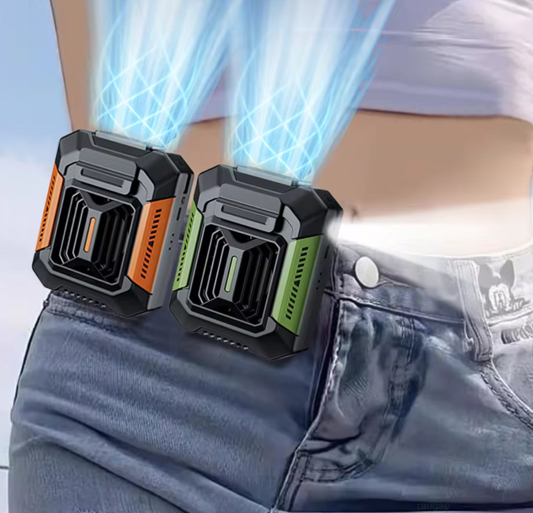 Portable Rechargeable Waist & Neck Fan with Light and Power Bank - Problems Solved