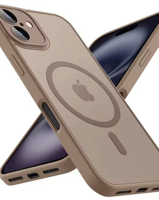 Problems Solved magnetic phone case compatible with MagSafe, military-grade shockproof protection, shows sleek black design.