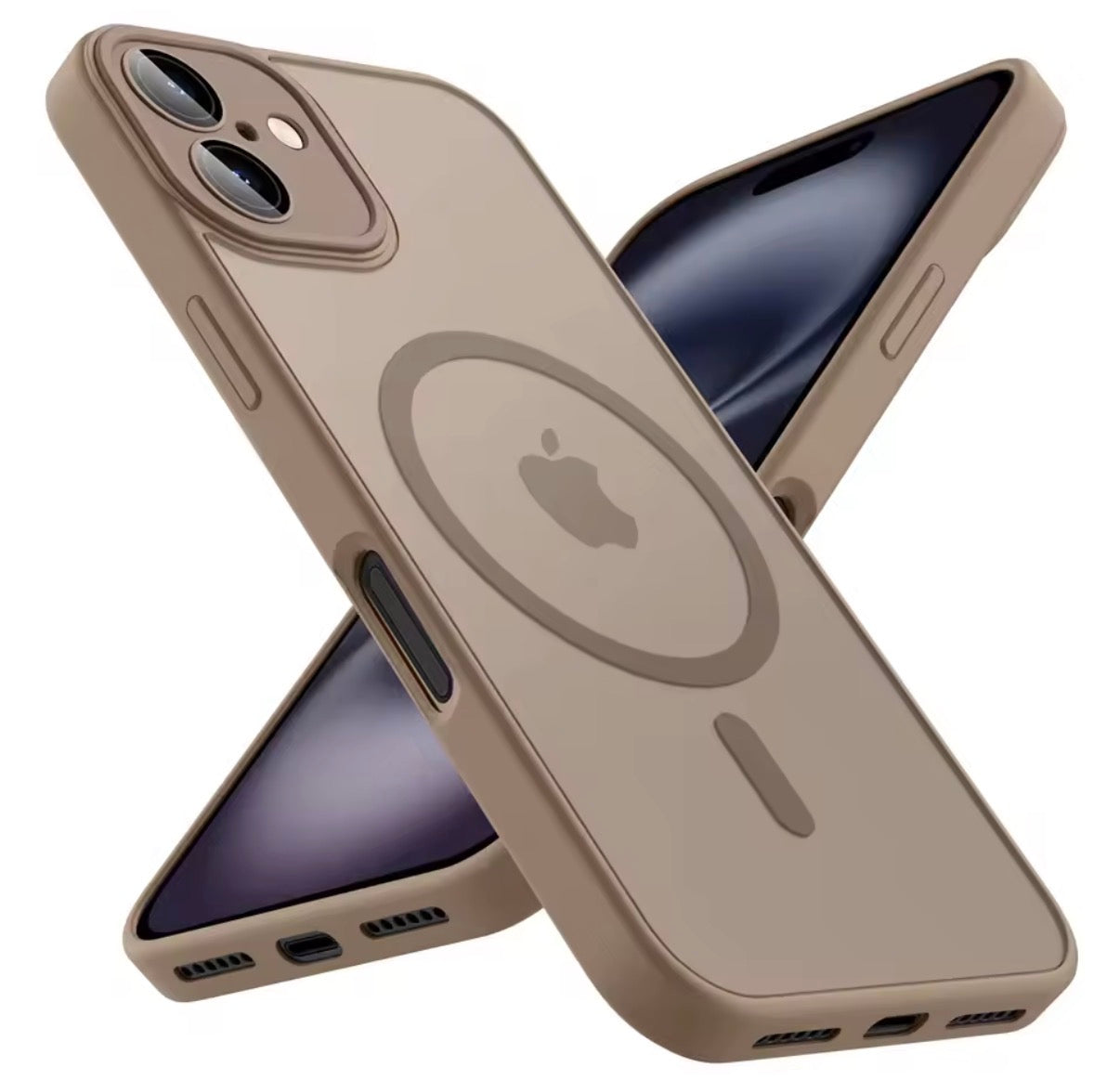 Problems Solved magnetic phone case compatible with MagSafe, military-grade shockproof protection, shows sleek black design.