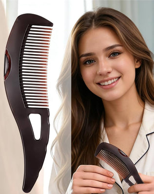 Dandruff Comb, Hollow Tooth, Detoxing, Scalp Psoriasis, Lice, Multifunctional, Brown