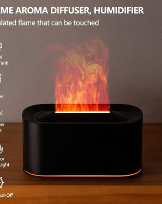 Essential Oil Diffuser, Upqrade 7 Colour Lights Flame Aromatherapy Diffuser, Oil