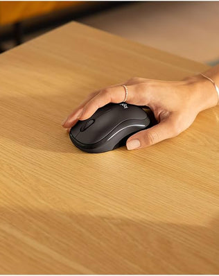 Logitech M240 Silent Bluetooth wireless mouse with compact design and smooth tracking, ideal for portable use and quiet operation.