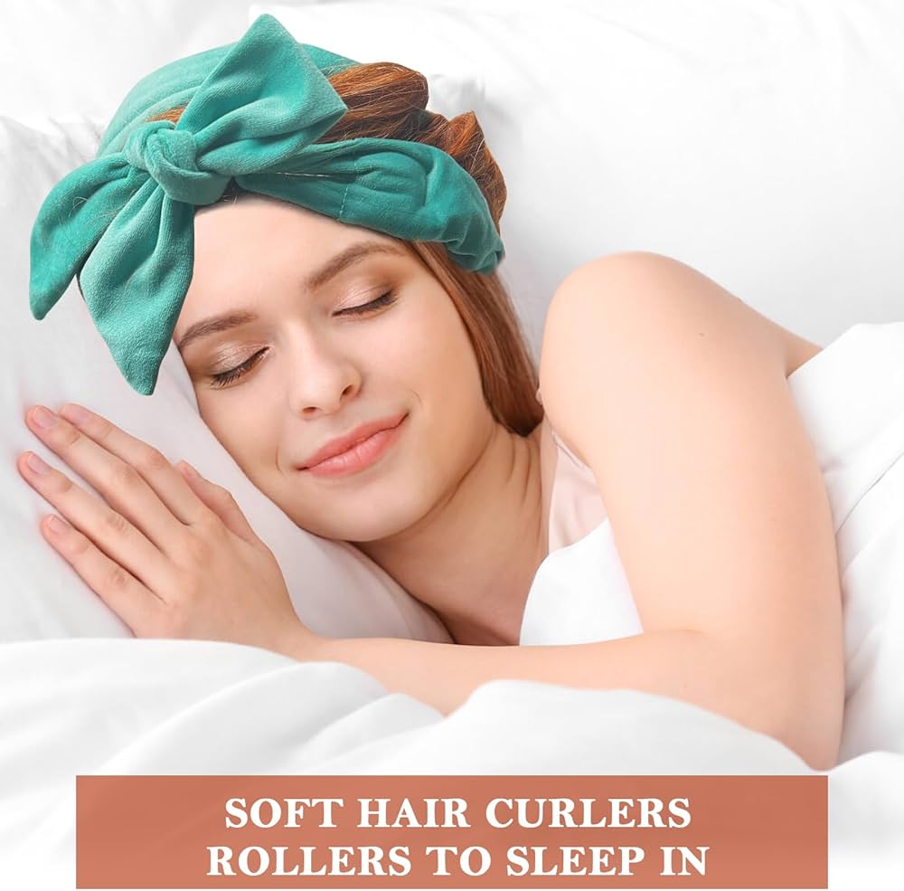 Heatless Curlers Headband, Heatless Overnight Curls Hair Curlers No Heat, 70"
