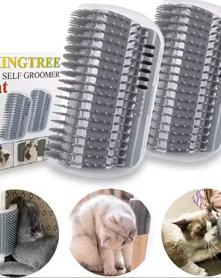 3.0 Softer Cat Self Groomer with Catnip, Dog Cat Corner Groomer