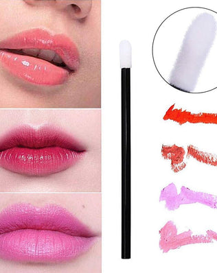 Set of 200 black disposable lip brushes from Problems Solved, ideal for applying lipstick and lip gloss with precision.