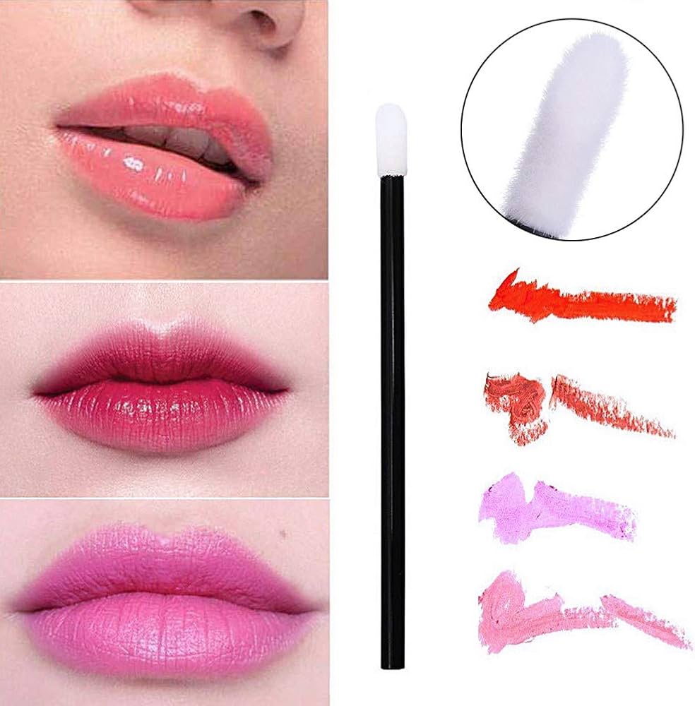 Set of 200 black disposable lip brushes from Problems Solved, ideal for applying lipstick and lip gloss with precision.