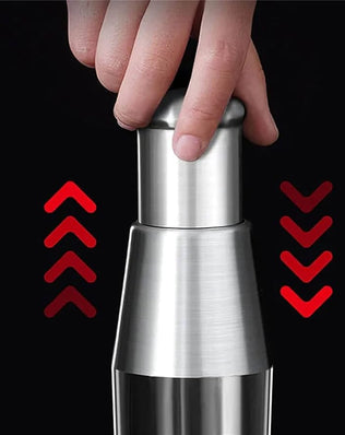 Problems Solved pressed garlic chopper and garlic press, 16cm, with stainless steel blades for easy garlic mincing.