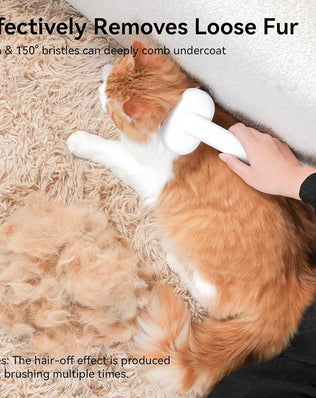 Cat Brush with Release Button, Cat Grooming Brush for Long or Semi-Short Haired Cats