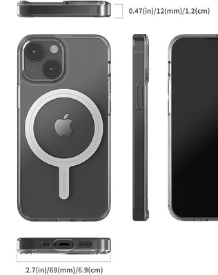 Shockproof iPhone Case with MagSafe, PC & TPU Clear Phone Case for iPhone 13 mini