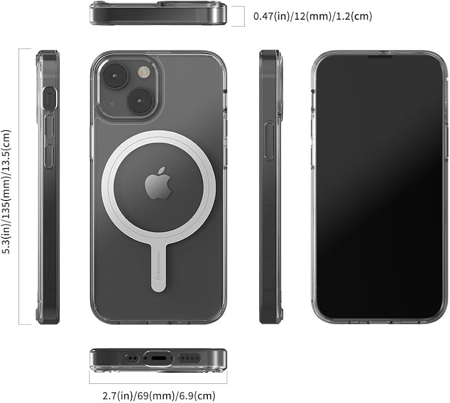 Shockproof iPhone Case with MagSafe, PC & TPU Clear Phone Case for iPhone 13 mini