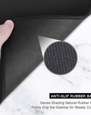 Large Problems Solved gaming mouse pad, full desk XXL extended waterproof mat with smooth surface and vibrant design, 35 by 15 inches.