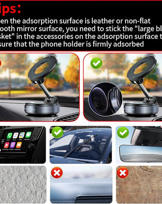 Problems Solved upgraded magnetic phone holder with 360° rotation, adjustable and foldable for secure car or desk use.