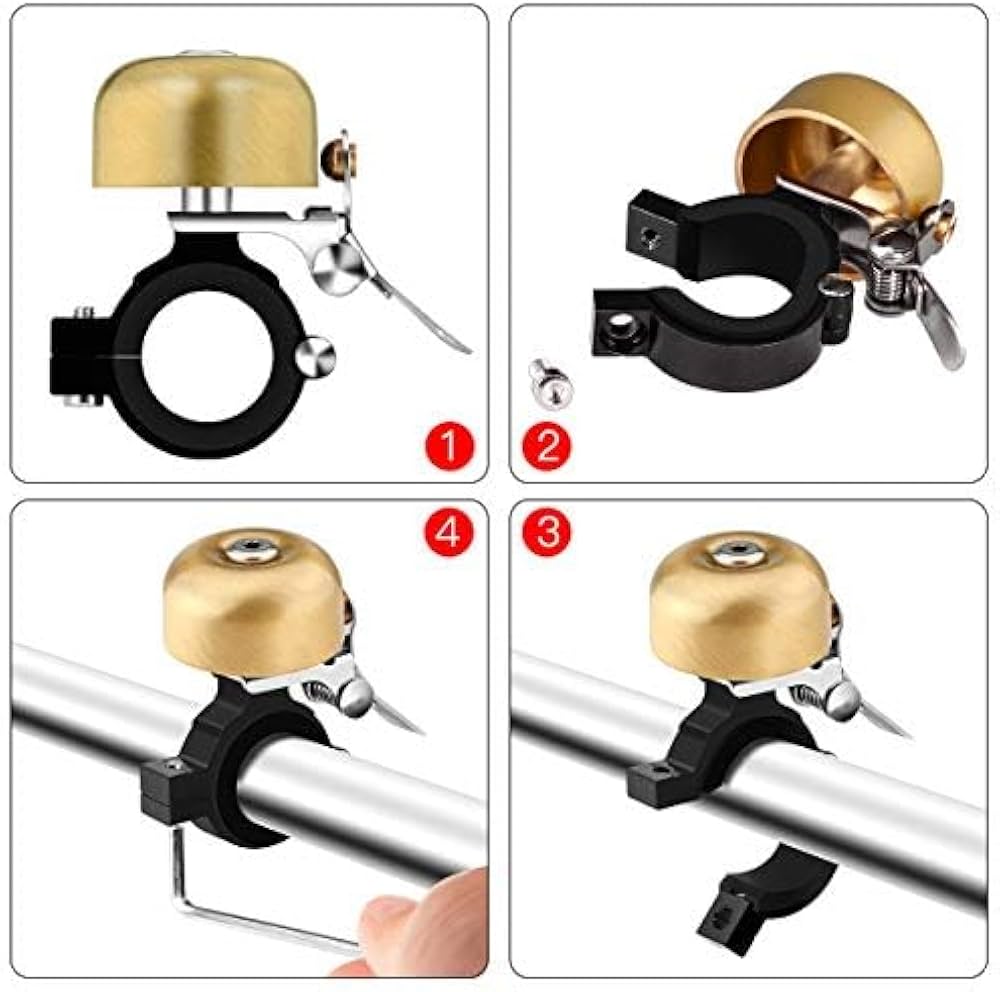 Bike Bells Adults Kids, Full-Metal Bike Bell for 22.2-31.8mm Bicycle Handlebars