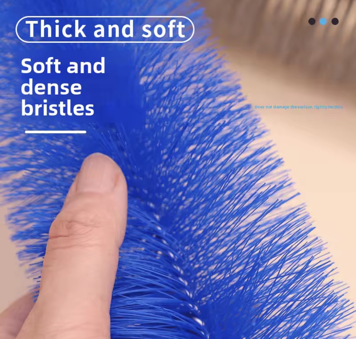 Fan Dust Brush–No Disassembly,Deep Clean,Soft Bristles Non-Scratch