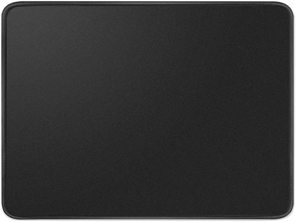 Pure black 350x300mm mouse mat with 3mm thickness and anti-slip rubber base by Problems Solved
