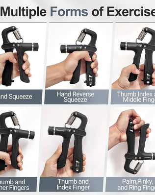 Grip Strength Trainer Kits (5 Pack), Forearm Strengthener with Adjustable Resistance