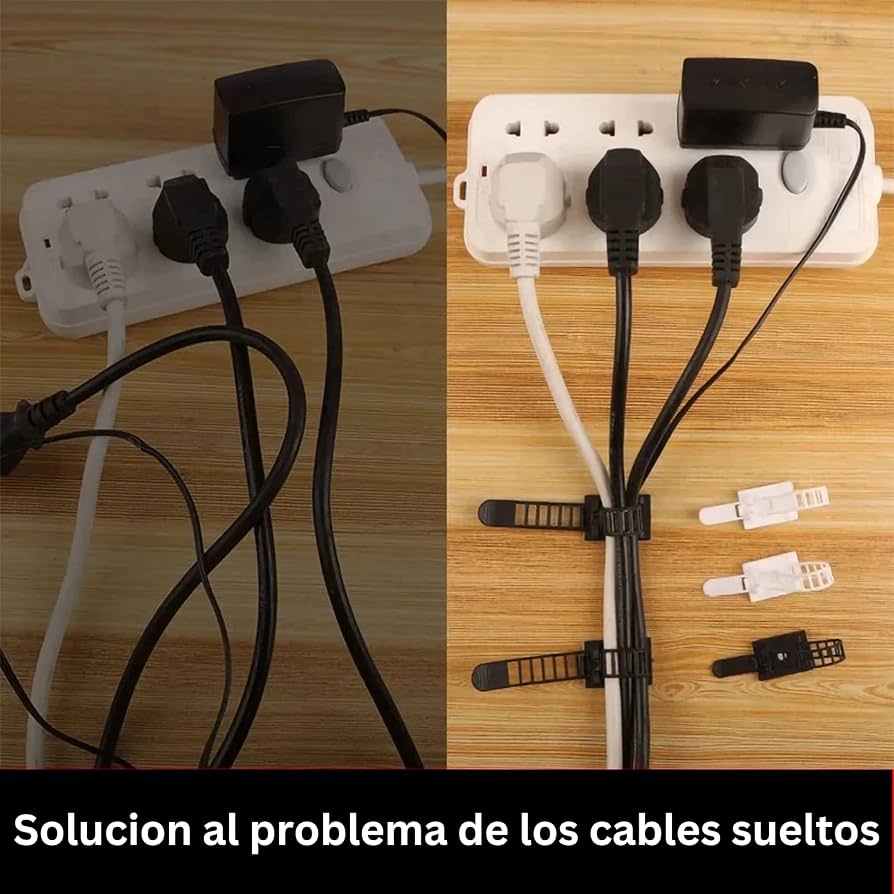 Pack of 25 3M Quality Self Adhesive Cable Organizer, Cable Organizer for Desk