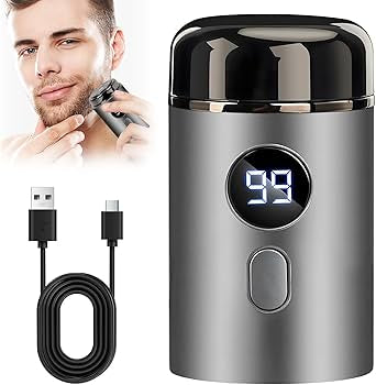 Mini Shavers for Men Electric Razor, USB Rechargeable Travel Shaver, Waterproof