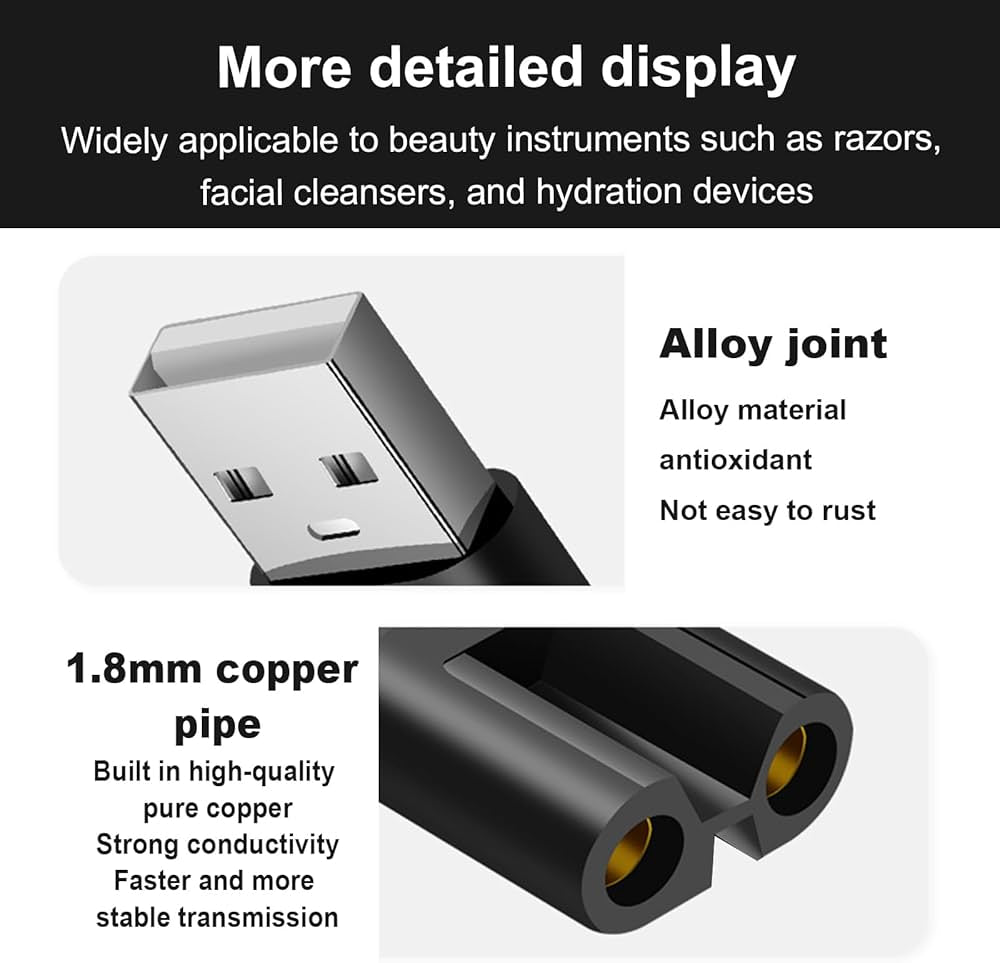 5V Cable for Philips One Blade
Charger, Compatible with All