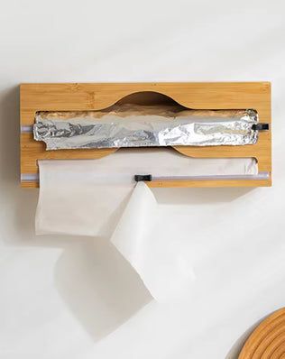 Kitchen Wrap Dispenser with Foil & Cling Film Cutter - Problems Solved