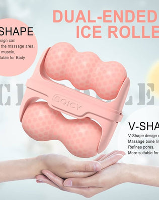 Ice Roller for Face and Eyes - Facial Skin Care Tools with 2 in 1 Face Roller and Travel Case
