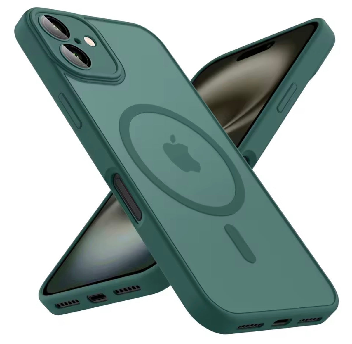 Problems Solved magnetic phone case compatible with MagSafe, military-grade shockproof design, shown on a smartphone.