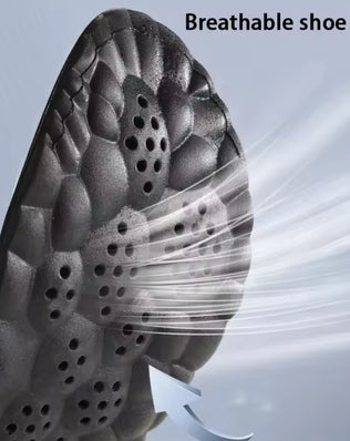 Two pairs of breathable, soft shoe pads for foot massage by Problems Solved, designed for comfort and support in footwear.