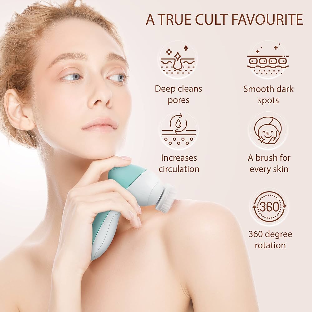 Facial Cleansing Brush Face Scrubber Exfoliating Cleaning Skin Care Cleanser