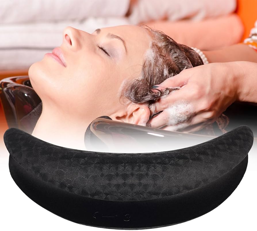 Problems Solved salon neck pillow and cushion for hair wash shampoo bowls, providing comfortable support during hair treatments.