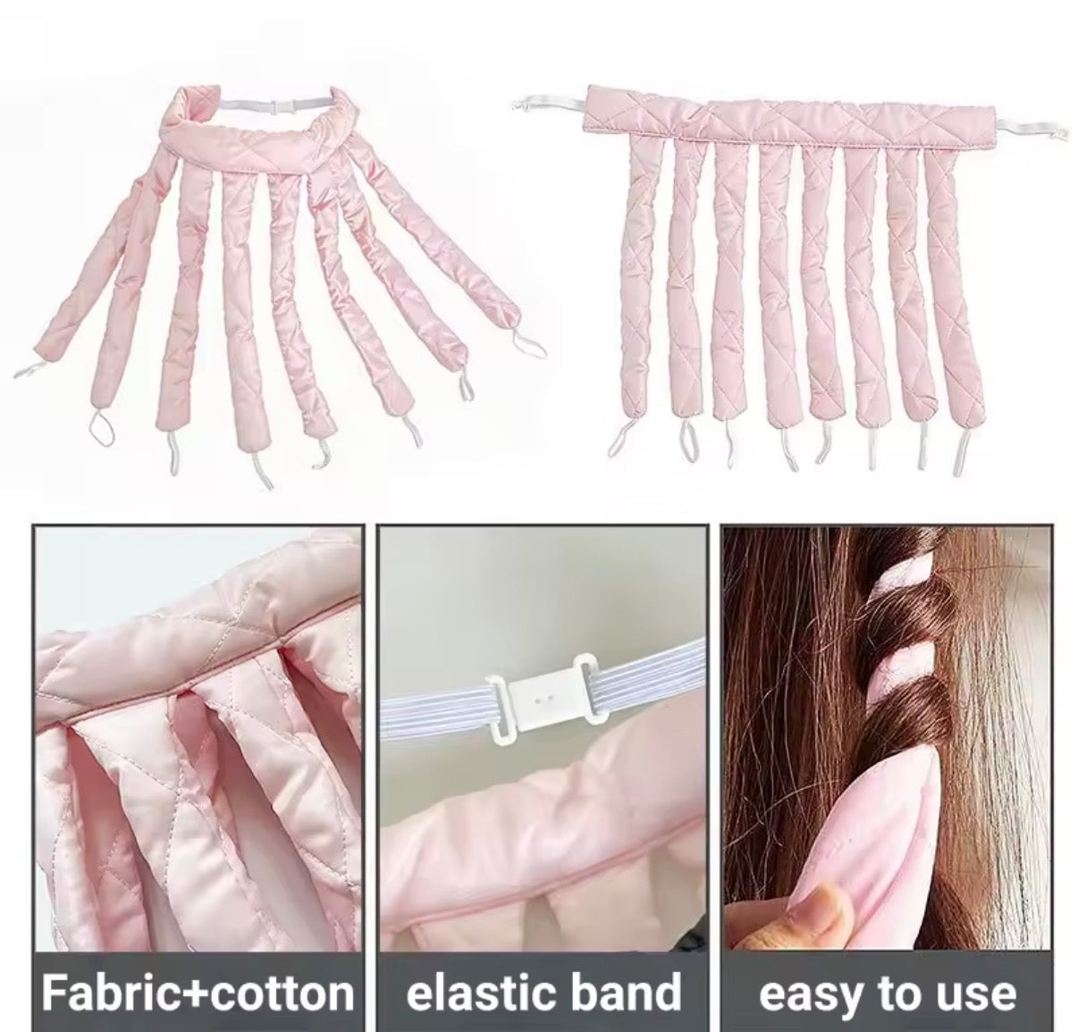 Heatless Curlers Headband, Octopus Hair Curler, Curler Overnight Curls Without Heat