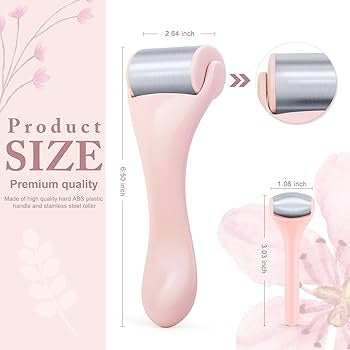 Ice Roller for Face and Eye 2 Pcs, Face Roller Skin Care for Puffiness, Migraine, Pain Relief
