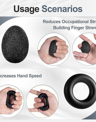 Grip Strength Trainer Kits (5 Pack), Forearm Strengthener with Adjustable Resistance