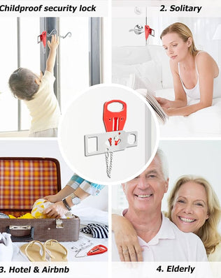 Problems Solved portable door lock for hotel travel safety, compact security lock for home and travel protection