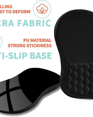 Large ergonomic mouse pad with wrist support and gel massage for comfortable computer use, by Problems Solved