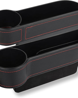 2 Pack Car Seat Gap Filler
Organizer, Automotive Front Seat Storage with Cup Holder
