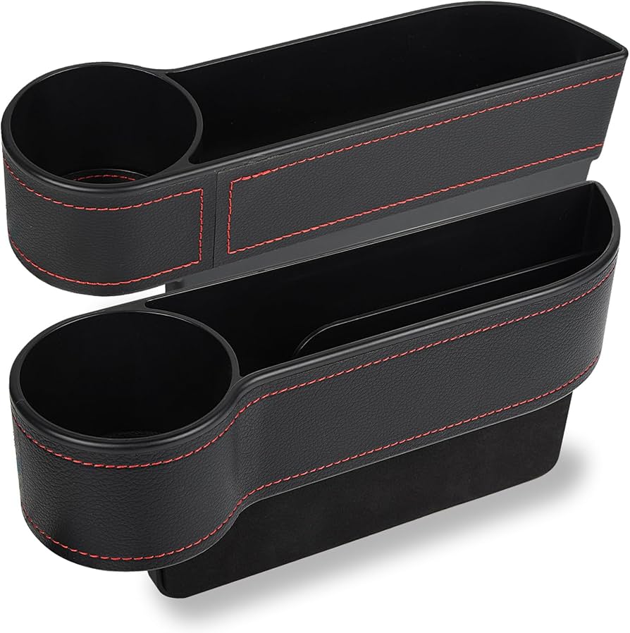 2 Pack Car Seat Gap Filler
Organizer, Automotive Front Seat Storage with Cup Holder