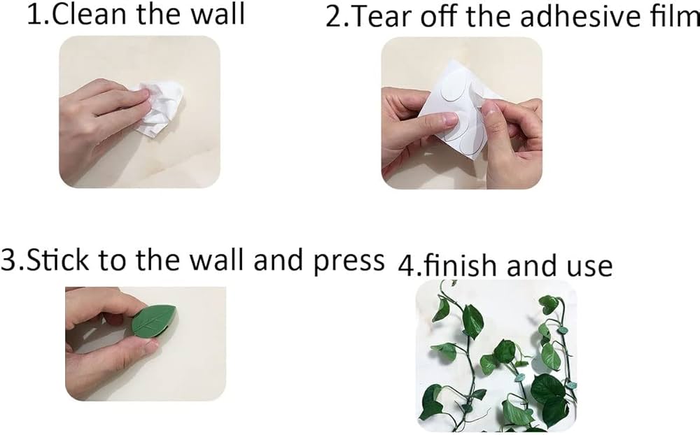 30 Pieces Plant Climbing Wall Fixture Clips, Self-Adhesive Plant Fixer Invisible Clips