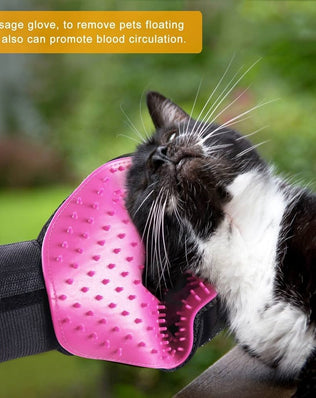 Pet Dog Cat Grooming Glove, Gentle Deshedding Brush Glove, Efficient Pet Hair