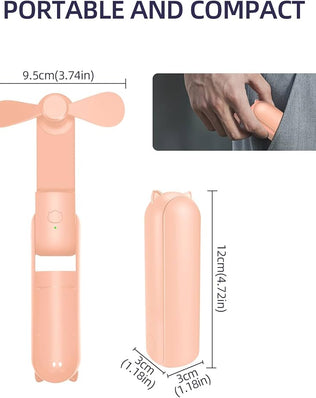 Problems Solved USB rechargeable handheld fan with three speed settings, compact portable mini fan, perfect for personal cooling