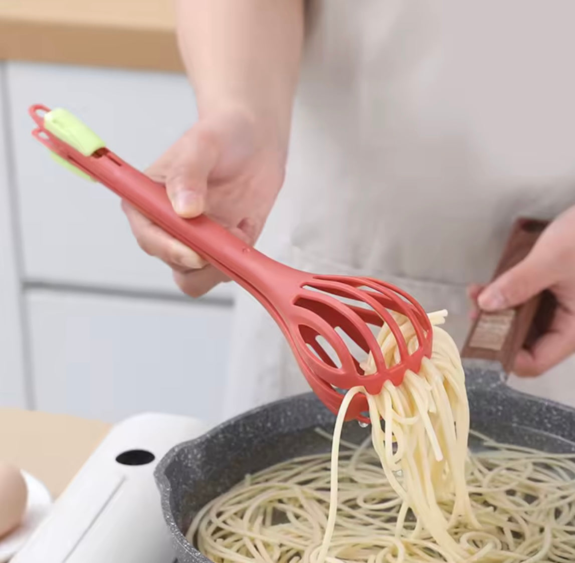 Multifunctional Egg Beater Whisk Milk Pasta Tongs Food Clips Mixer Manual Stirrer - Problems Solved